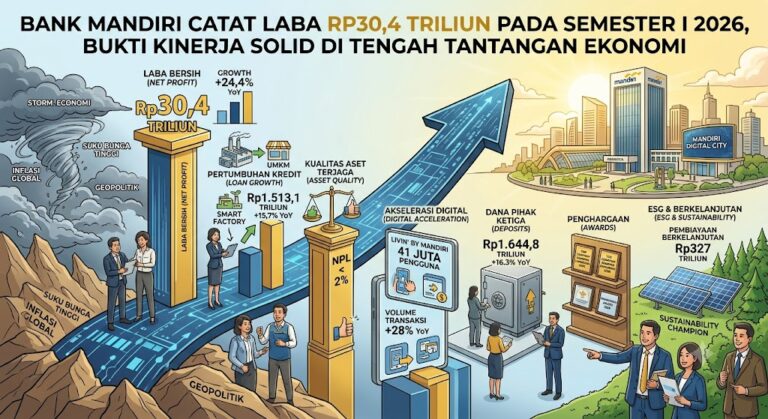 Bank Mandiri Catat Laba Rp30,4 Triliun pada Semester I 2026, Bukti Kinerja Solid di Tengah Tantangan Ekonomi