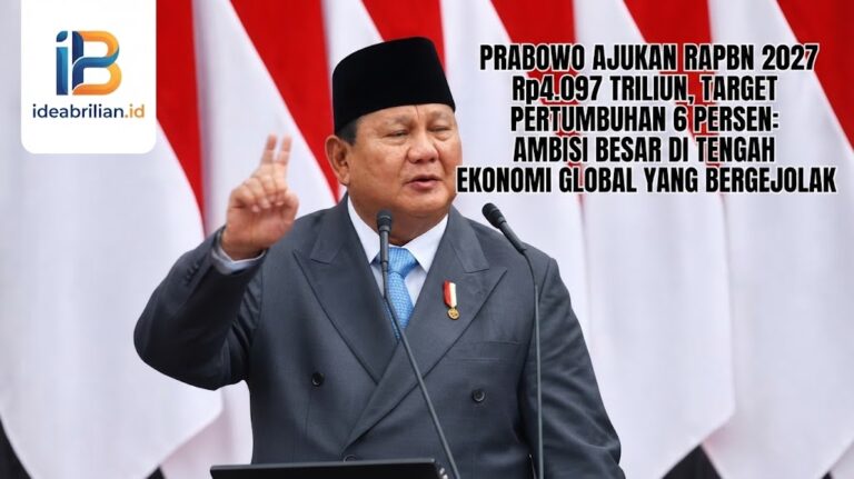 Prabowo Ajukan RAPBN 2027 Rp4.097 Triliun, Target Pertumbuhan 6 Persen: Ambisi Besar di Tengah Ekonomi Global yang Bergejolak