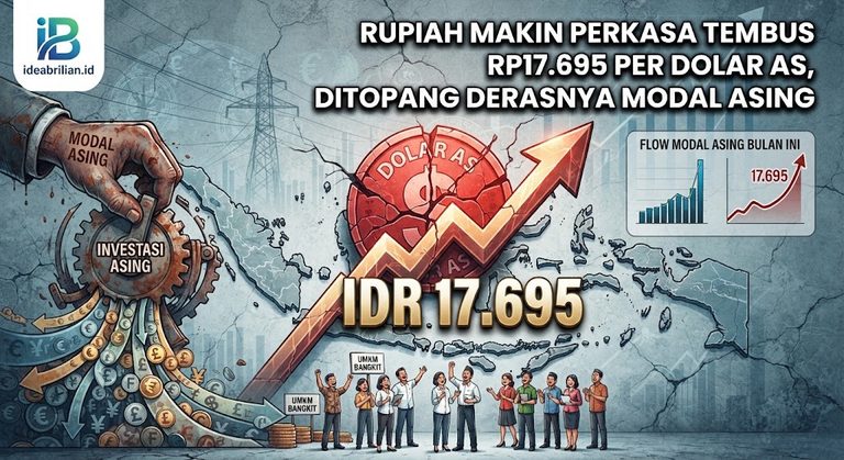 Rupiah Makin Perkasa Tembus Rp17.695 per Dolar AS, Ditopang Derasnya Modal Asing