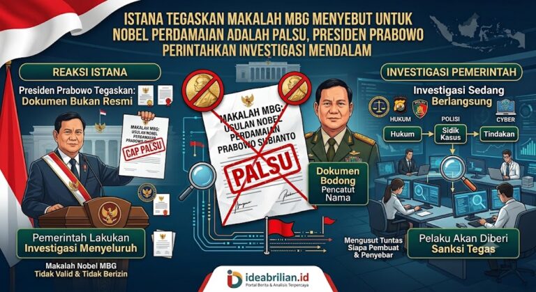 Istana Tegaskan Makalah MBG yang Mencatut Nama Prabowo untuk Nobel Perdamaian Bukan Dokumen Resmi, Pemerintah Lakukan Investigasi