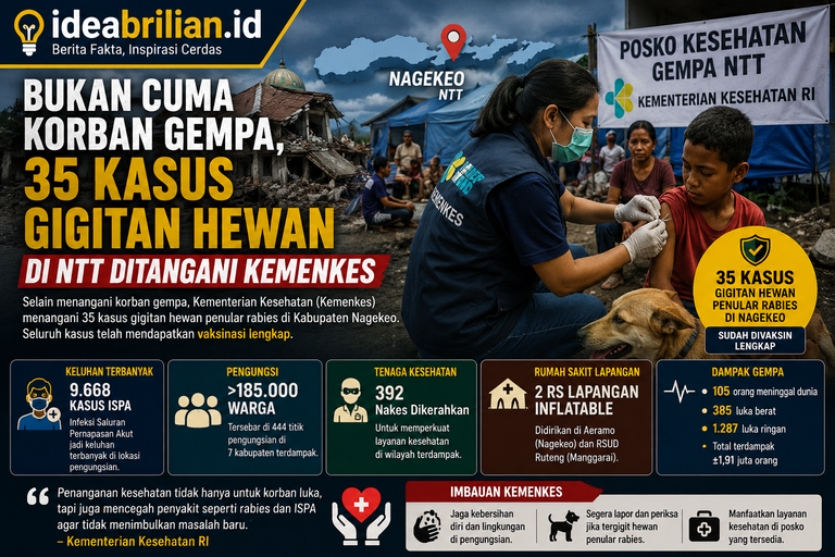 Bukan Cuma Korban Gempa, 35 Kasus Gigitan Hewan di NTT Ditangani Kemenkes