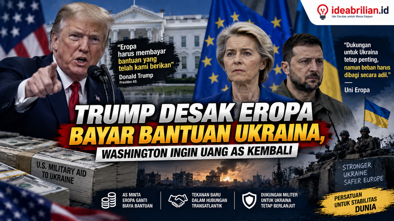 Trump Desak Eropa Bayar Bantuan Ukraina, Washington Ingin Biaya AS Diganti